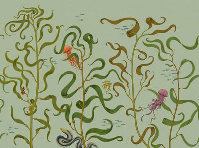 Ondine Repeating Mural - Seafoam