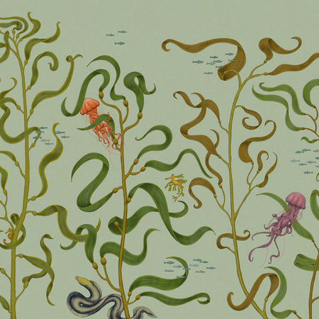 Ondine Repeating Mural - Seafoam