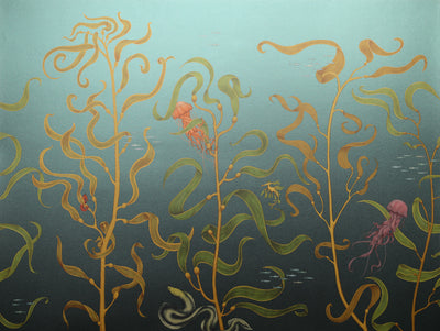 Ondine Repeating Mural - Turquoise