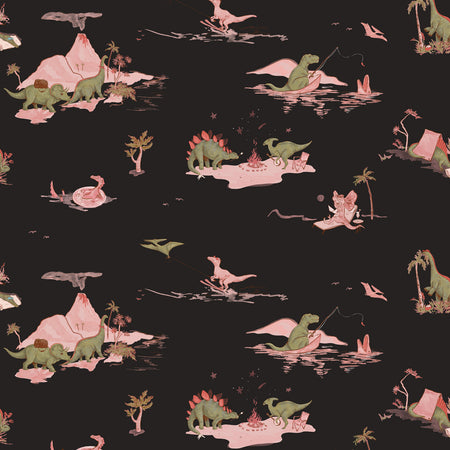 Dino Camp Wallcovering - Charcoal