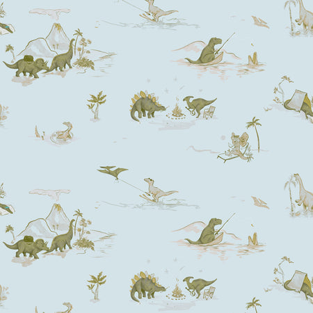 Dino Camp Wallcovering - Lagoon