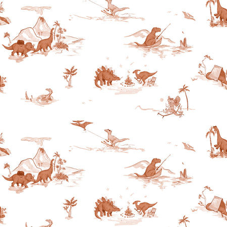 Dino Camp Wallcovering - Terracotta