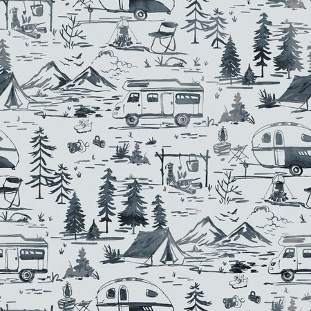 Happy Camper Wallcovering - Blue Ridge