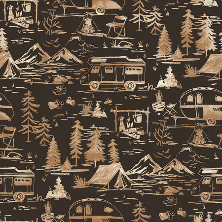 Happy Camper Wallcovering - Midnight Embers