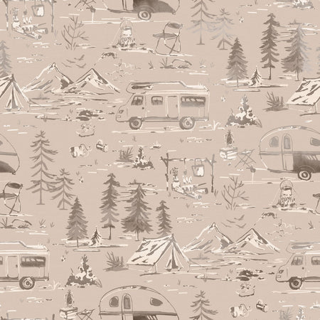 Happy Camper Wallcovering - Weathered Canvas