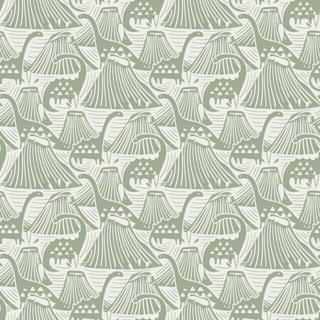 Mesozoic Mist Wallcovering - Herbivore