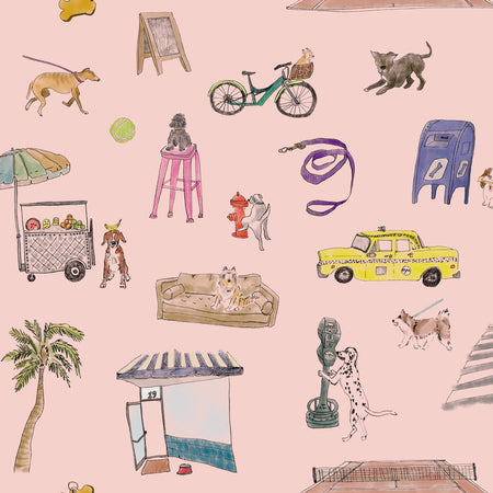 Dog Walk Wallcovering - Puppy Love