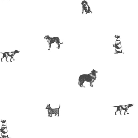 Good Dog Wallcovering - Charcoal