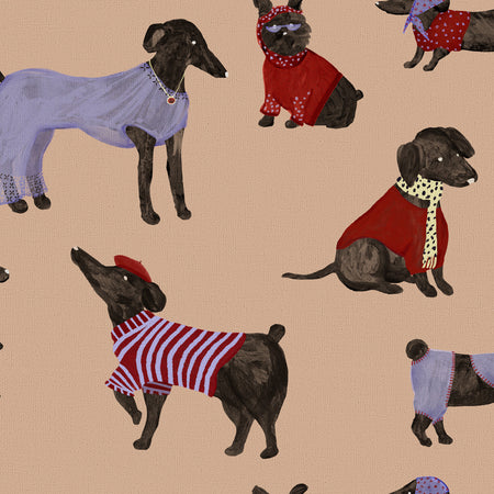 Haute Dog Wallcovering - Warm Camel