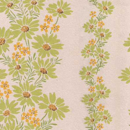 Lazy Daisies Wallcovering - Lime