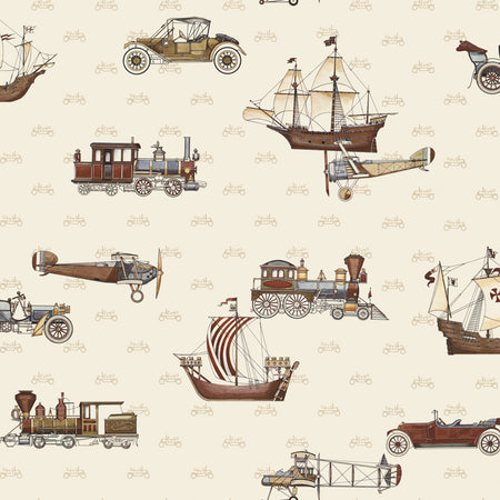 Transportation Antiquity Wallcovering