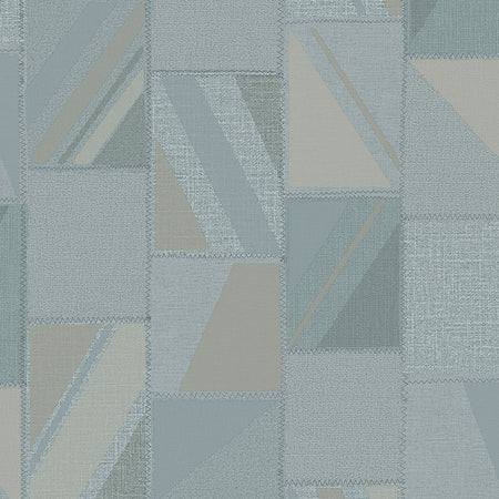 Sartorial Patch Wallcovering - Glacial