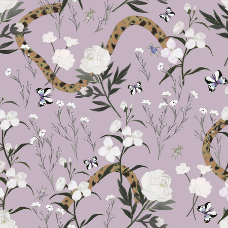 Flower and Serpent Wallcovering - Lustre