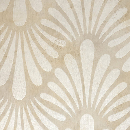 Petal Chevron Wallcovering - Cream