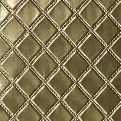 Quilted Vinyl Wallcovering - Gold