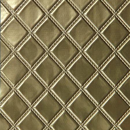 Quilted Vinyl Wallcovering - Gold