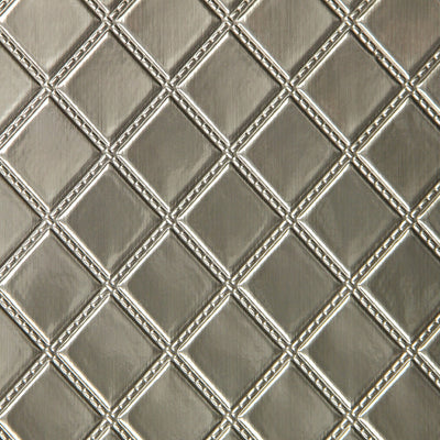 Quilted Vinyl Wallcovering - Silver