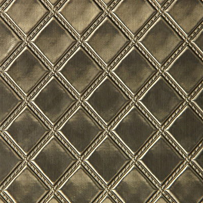 Quilted Vinyl Wallcovering - Brass