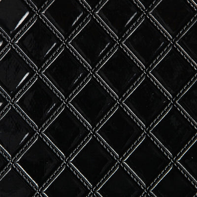 Quilted Vinyl Wallcovering - Black