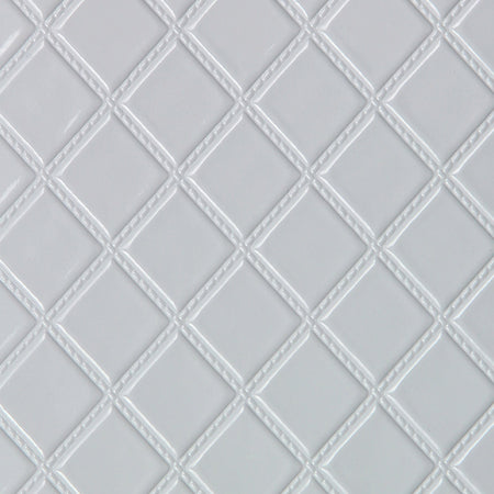Quilted Vinyl Wallcovering - White