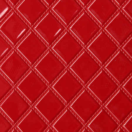 Quilted Vinyl Wallcovering - Red
