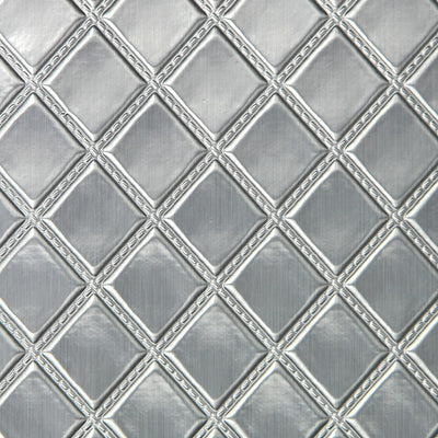 Quilted Vinyl Wallcovering - Platinum