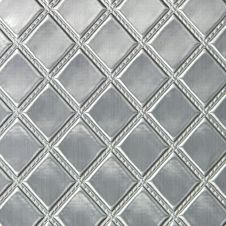 Quilted Vinyl Wallcovering - Platinum