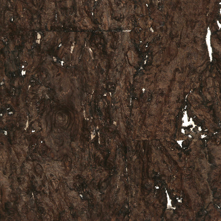Mocha and Silver Cork Wallcovering