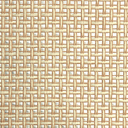 Wheat and Silver Weave Wallcovering