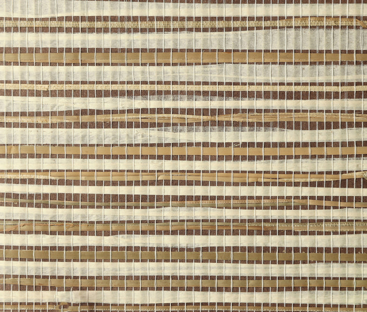 Walnut & Pine Grasscloth Wallcovering