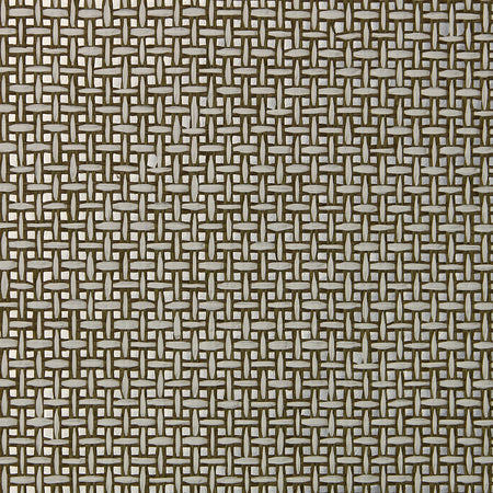 Brown and Silver Grasscloth Wallcovering