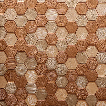 Hexa - Copper Wallcovering