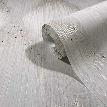 Silk Prism with Rhinestones - Creamrose Wallcovering