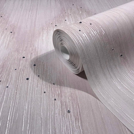 Silk Prism with Rhinestones - Blush Wallcovering