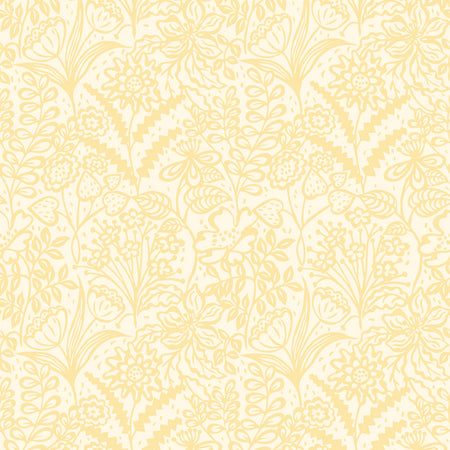 Floral Fandango Wallcovering - Butter