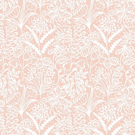 Floral Fandango Wallcovering - Blush