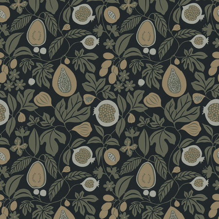 Folk Fruit Wallcovering - Forest