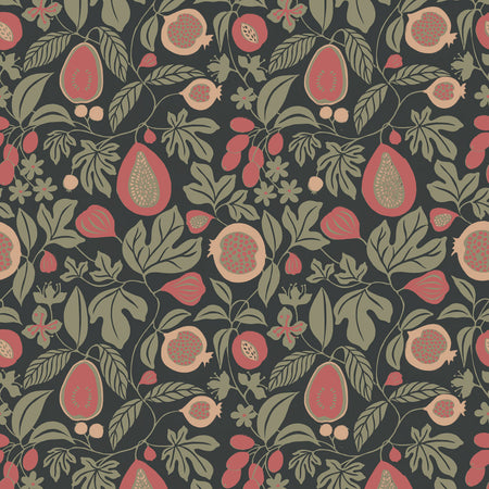 Folk Fruit Wallcovering - Rose