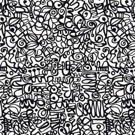 Graffiti Wallcovering - Black