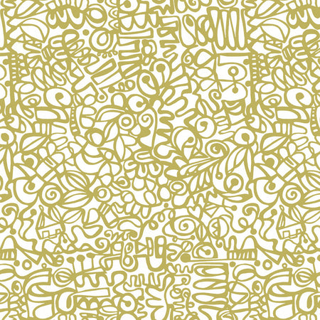 Graffiti Wallcovering - Olive