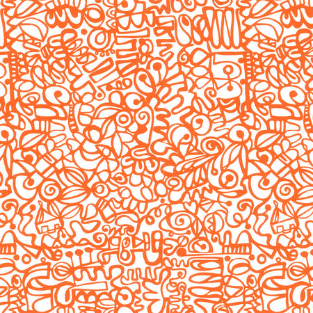 Graffiti Wallcovering - Orange