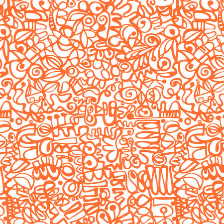 Graffiti Wallcovering - Orange