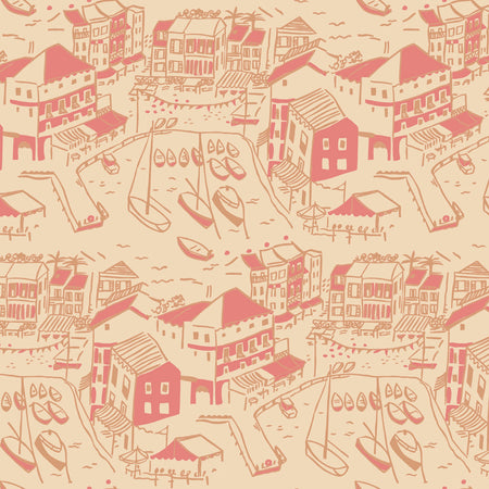 Portofino Wallcovering - Coral