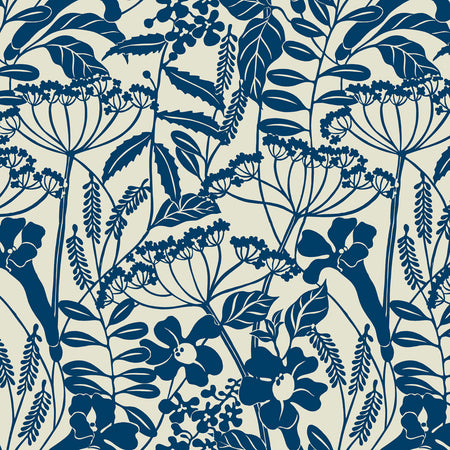 Wild Hedgerow Wallcovering - Midnight