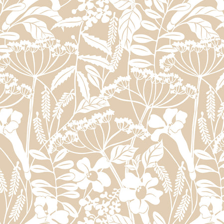 Wild Hedgerow Wallcovering - Parchment