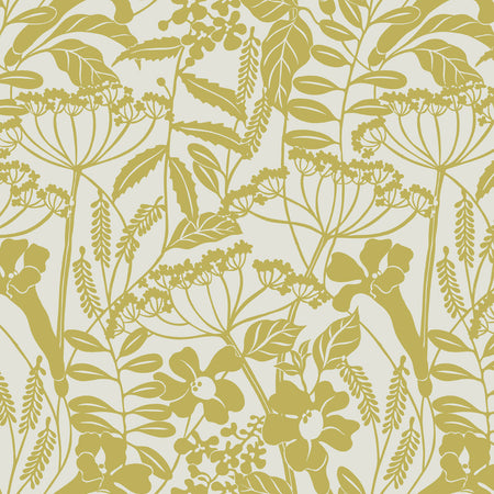 Wild Hedgerow Wallcovering - Chartreuse
