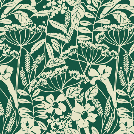 Wild Hedgerow Wallcovering - Fern