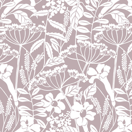 Wild Hedgerow Wallcovering - Heather