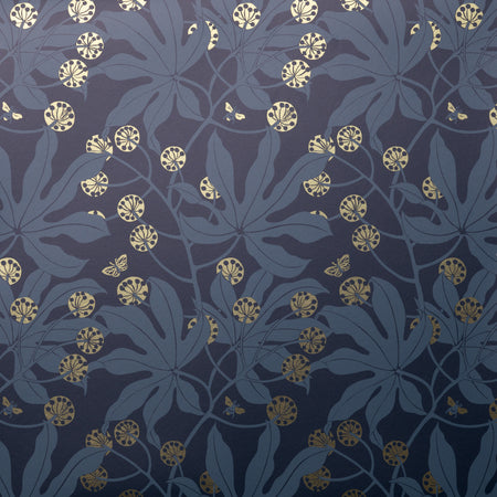 Fatsia Wallcovering - Midnight