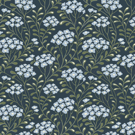 Meadow Flowers Wallcovering - Peacock